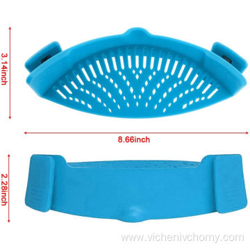 Kitchen silicone strainer clips